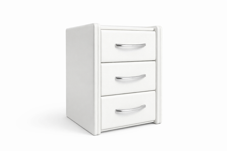 Тумба «Амадей 3», эко-кожа молоко фото 1