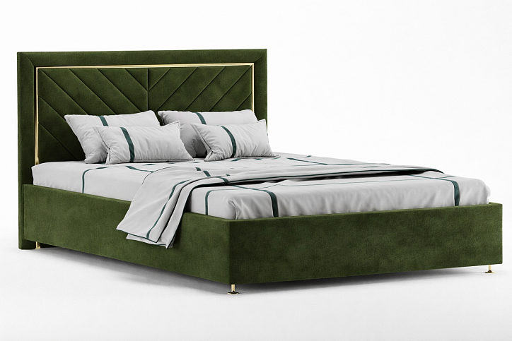 Кровать «Лоретта» с метал. декором, 180x200 см, велюр catalana 14 фото 1