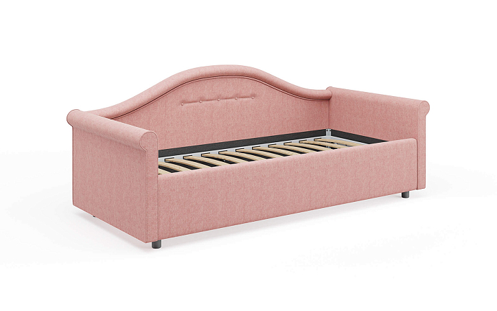 Кровать «Maria» + верхний чехол, 90x200 см, тедди розовый фото 1