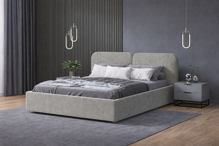 Кровать «Camelia», 160x200 см, велюр teddy 022 фото 1