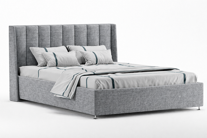 Кровать «Катания», 160x200 см, рогожка capri 22 фото 1