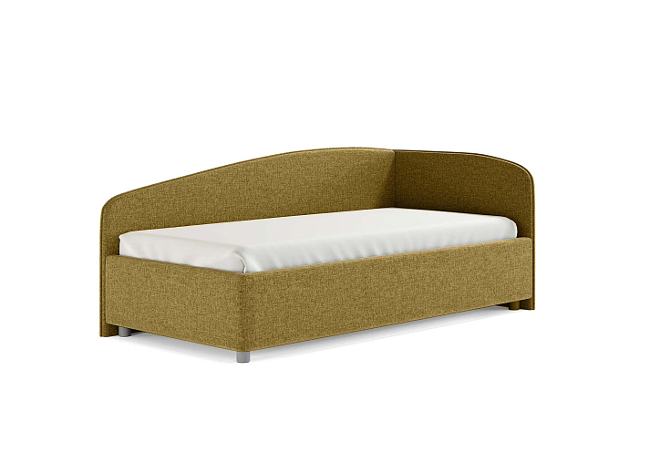 Кровать «Paola R» + бортик + чехол, 80x180 см, кашемир горчичный фото 1