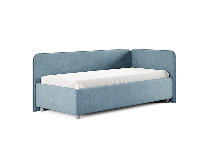Кровать «Capri R», 90x200 см, эвита голубой фото 1
