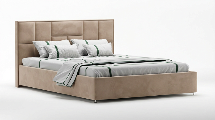 Кровать «Мазарини», 160x200 см, микровелюр selesta 41 фото 1