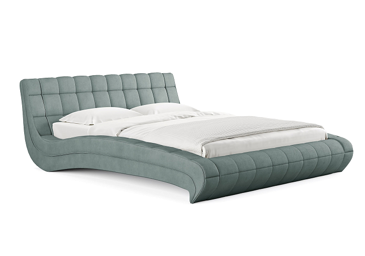 Кровать «Milano», 160x200 см, замша мятный фото 1