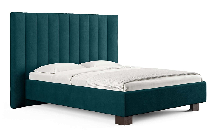 Кровать «Barbara», 160x200 см, замша изумрудный фото 1