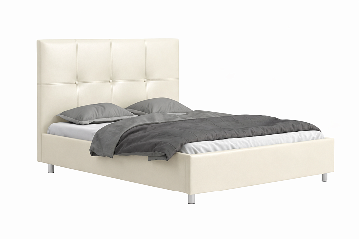 Кровать «Венна», 180x200 см, эко-кожа nitro ivory фото 1