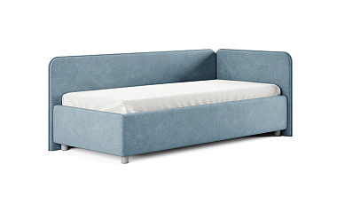 Кровать «Capri R», 90x200 см, эвита голубой