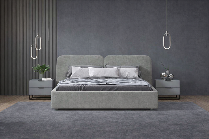 Кровать «Camelia», 160x200 см, велюр teddy 022 фото 1