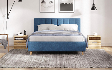Кровать «Alma», 120х200 см, эвита голубой