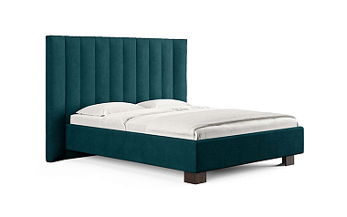 Кровать «Barbara», 160x200 см, замша изумрудный