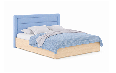 Кровать «Jessica Wood», 160x200 см, велюр teddy 311