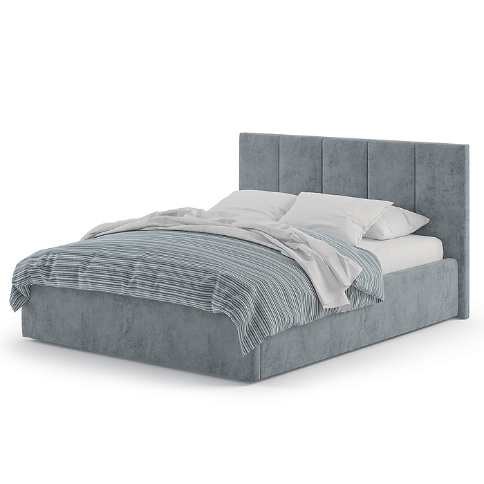 Кровать «Марта», 160x200 см, велюр teddy 17 фото 1