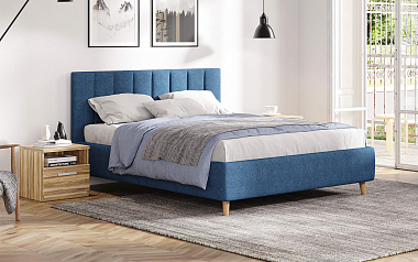 Кровать «Alma», 120х200 см, эвита голубой