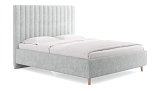 Кровать «Amanda», 160x200 см, бентли светло-серый