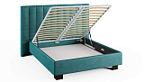 Кровать «Barbara», 160x200 см, замша изумрудный