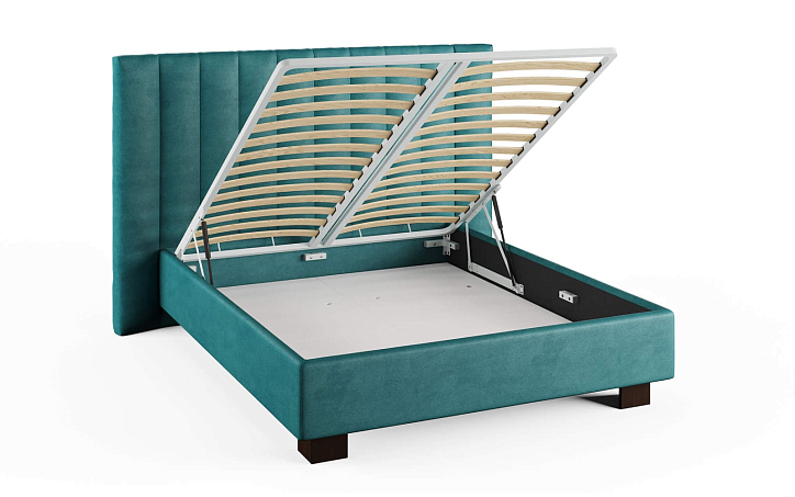 Кровать «Barbara», 160x200 см, замша изумрудный фото 1