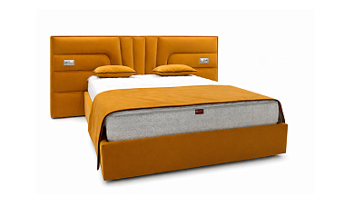 Кровать «Алетте» (увеличенная спинка), 160x200 см, микровелюр zenit 280