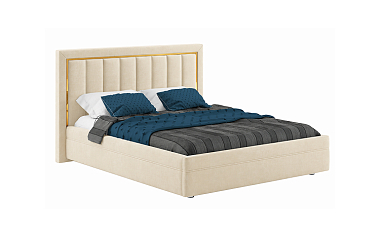 Кровать «Vanessa» с метал. декором, 160x200 см, велюр zizi 002