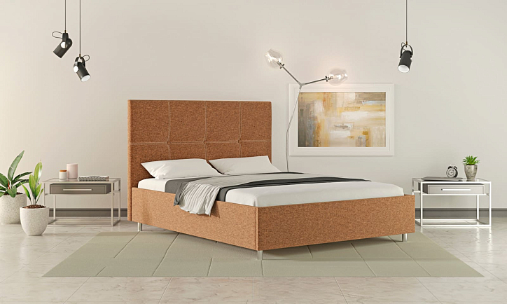 Кровать «Венна», 180x200 см, эко-кожа nitro ivory фото 1