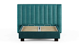 Кровать «Barbara», 160x200 см, замша изумрудный