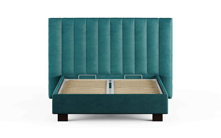 Кровать «Barbara», 160x200 см, замша изумрудный фото 1