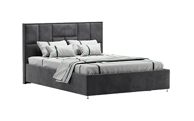 Кровать «Мазарини» с хром вставками, 160x200 см, manhattan 8