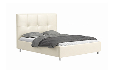 Кровать «Венна», 180x200 см, эко-кожа nitro ivory