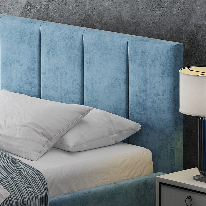 Кровать «Марта», 160x200 см, велюр teddy 17 фото 1