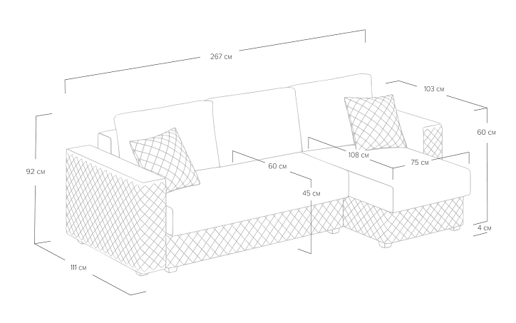 Диван «Denver» угловой фото 6