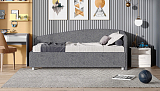 Кровать «Paola R», 90х200 см, кашемир бежевый + чехол 22 см